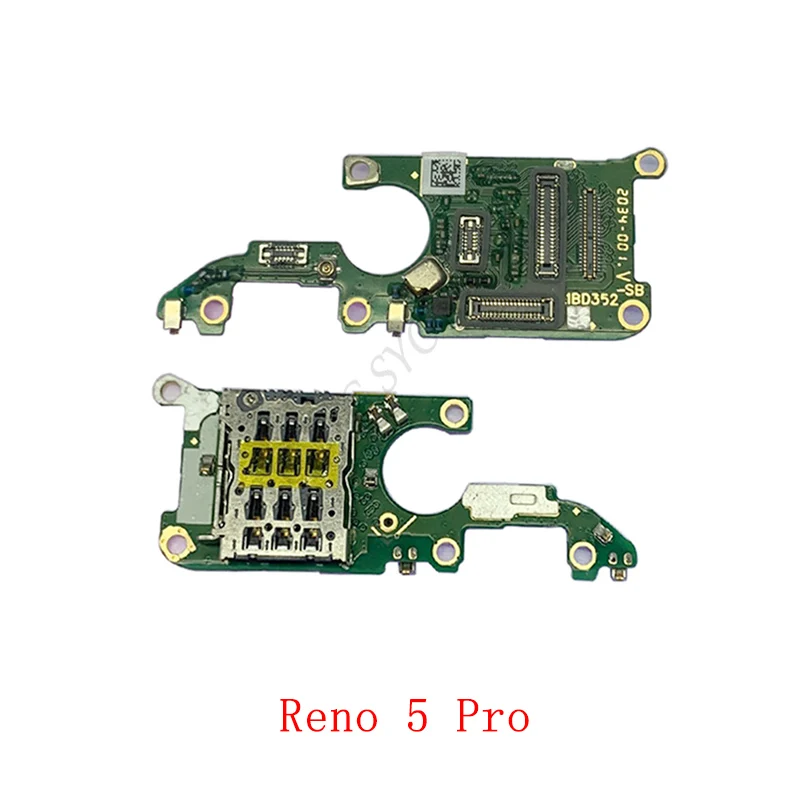 Placa de leitor de cartão sim cabo flexível para oppo reno 5 pro reno 6 pro reno 7 pro reno 8 pro + reno 9 pro + encontrar n2 flip