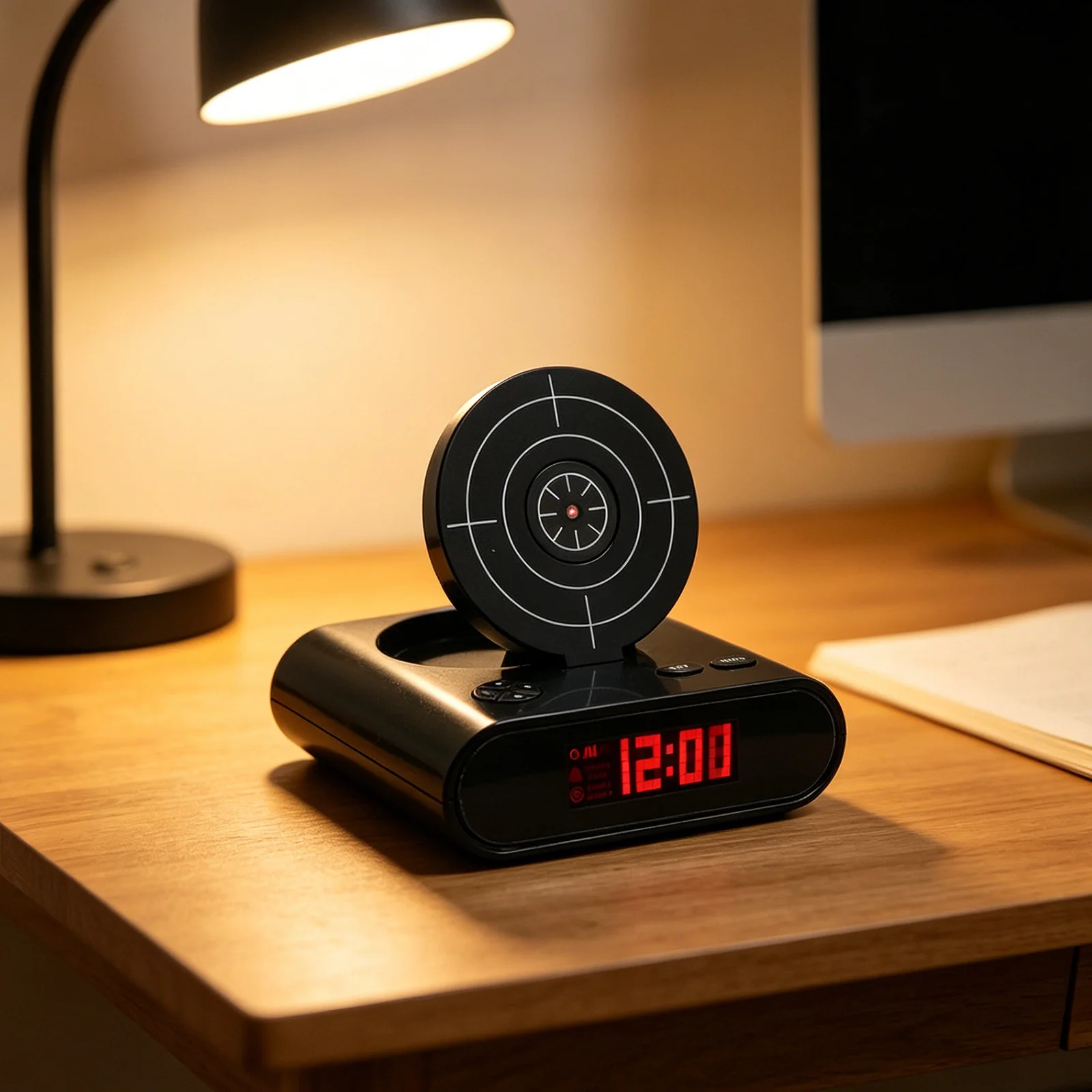 Personalized Wake Shot Alarm Clock with Gun & LED Display Digital Target Alarm Clock Ringtones Customization 2 Alarming Modes - view 5