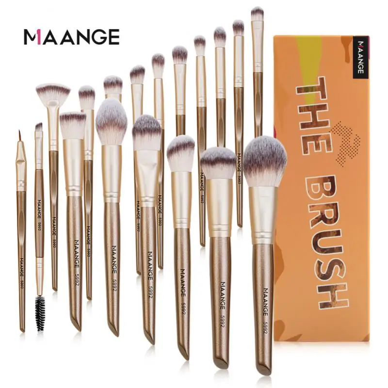 

Makeup Brushes Set Black/Champagne Professional With Natural Hair Foundation Powder Eyeshadow Make Up Brush Beauty Tools