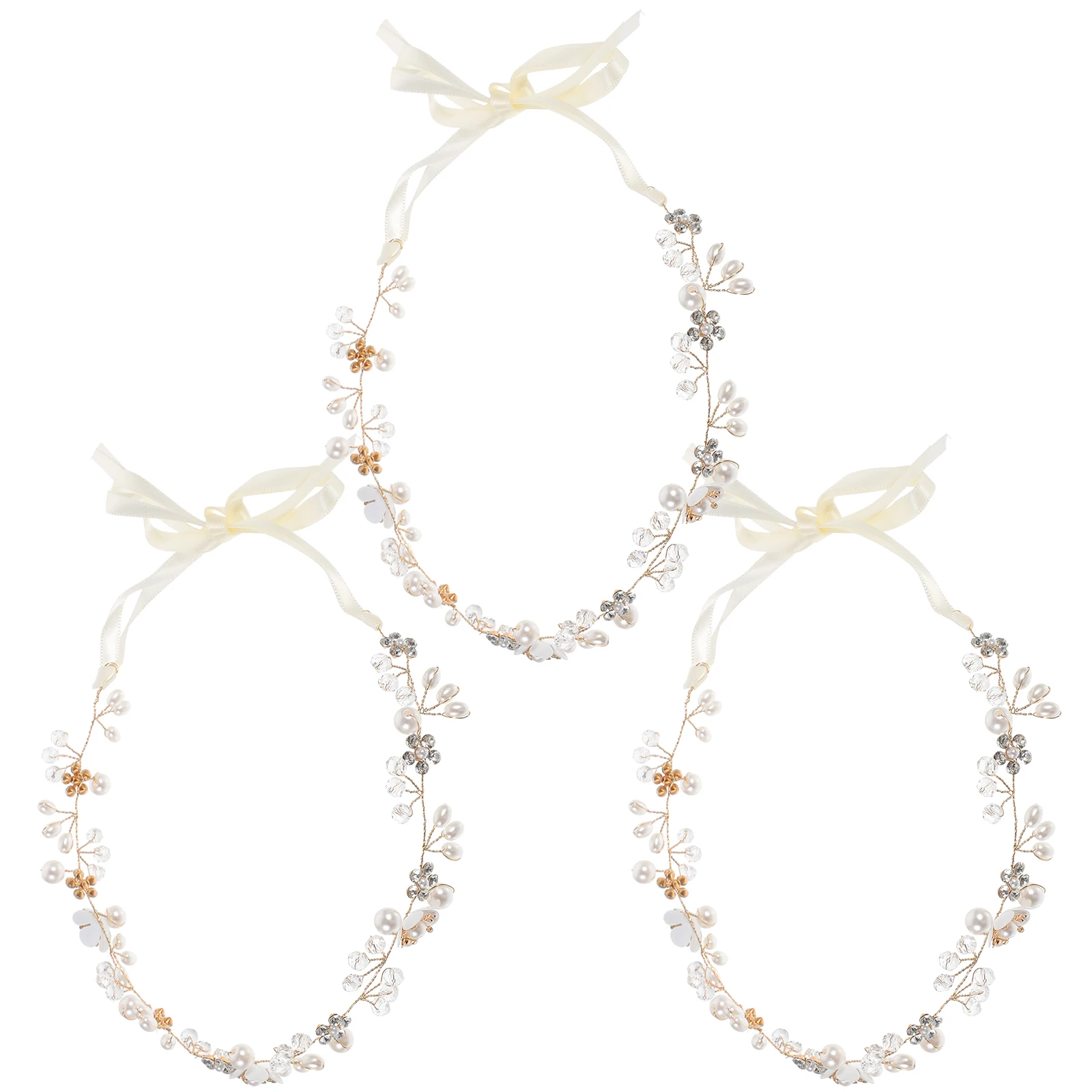 

3 шт., женский головной убор, аксессуары для волос, повязка на голову со стразами для невесты, легкий удобный женский головной убор из цинкового сплава