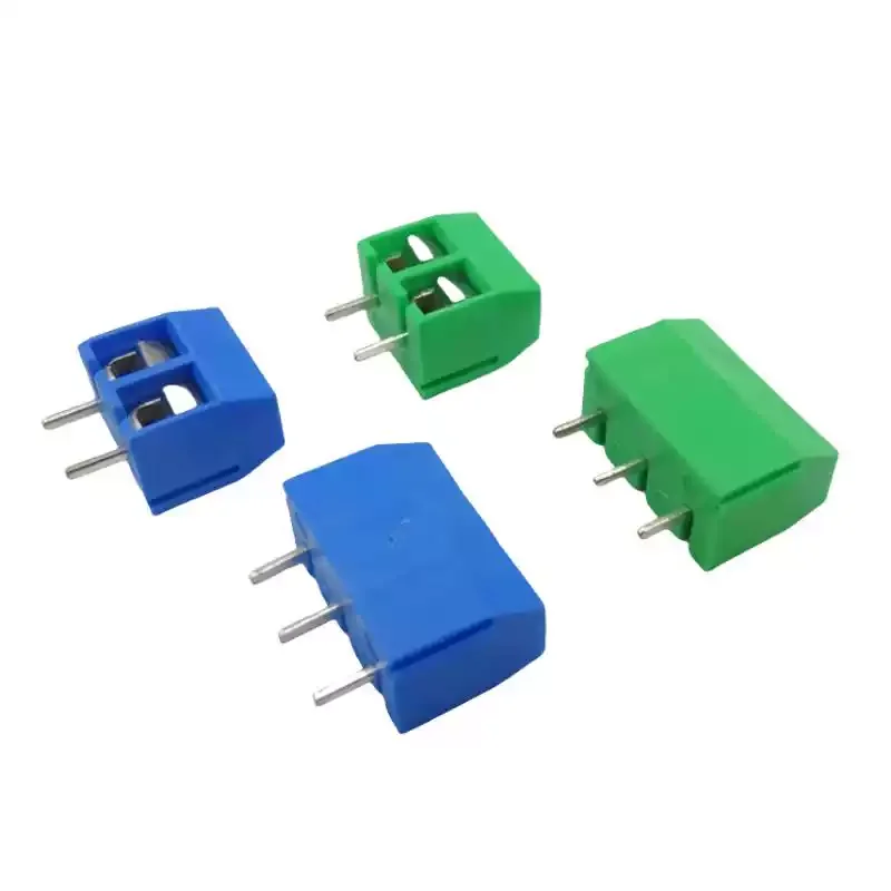 10/20/50PCS/LOT KF301-5.0-2P KF301-3P KF301-4P Pitch 5.0mm Blue Green PCB Terminal Block Connector Straight Pin Screw 2P 3P 4P