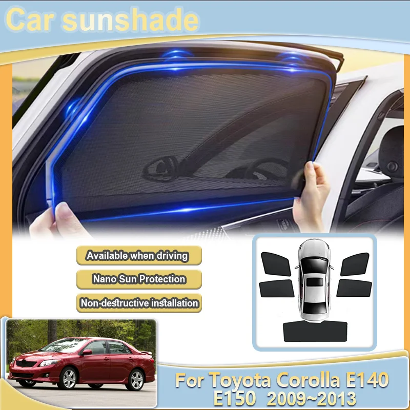 

For Toyota Corolla E140 E150 2009~2013 Side Car Visor Mesh Sunshade Heat insulation Sunscreen Windshield Cover Car Accessories