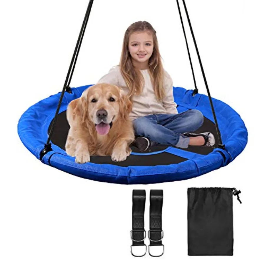 

43" Flying Saucer Swing for Outdoor Large Round Tire Swings for Trees and Swingset Strong Heavy Duty for Outside Playground 500