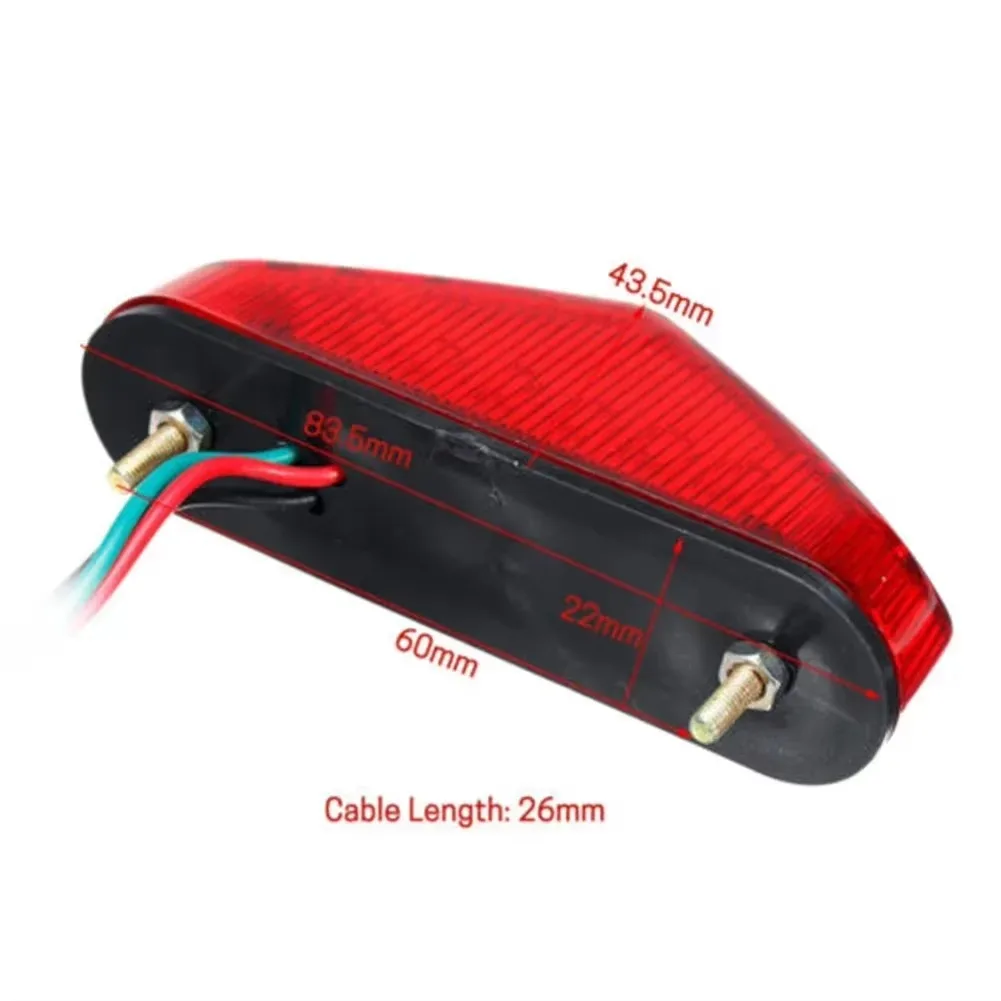 12V Led Motorcycle Tail Rear Light Lamp Taillight Motor Brake Stop Lights License Plate Light Moto Equipments Parts Accessories image 2