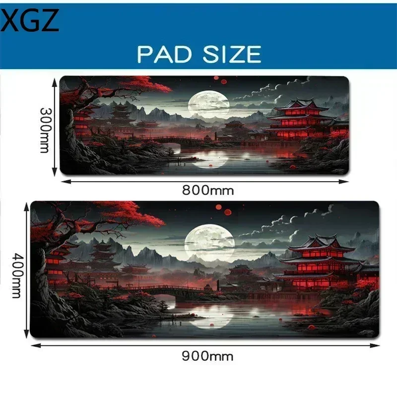 XXL Stars Sky Moon Mouse Pad Large Computer Office Gamer Table Mats  Rubber Anti-slip Gaming Keyboard Mousepads Long Desk