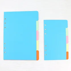 5pcs Loose Leaf Notebook Dividers A5 A6 Binder Index Paper Diary Planner Journal Seperate Pages Agenda Note Pads Dividers Office