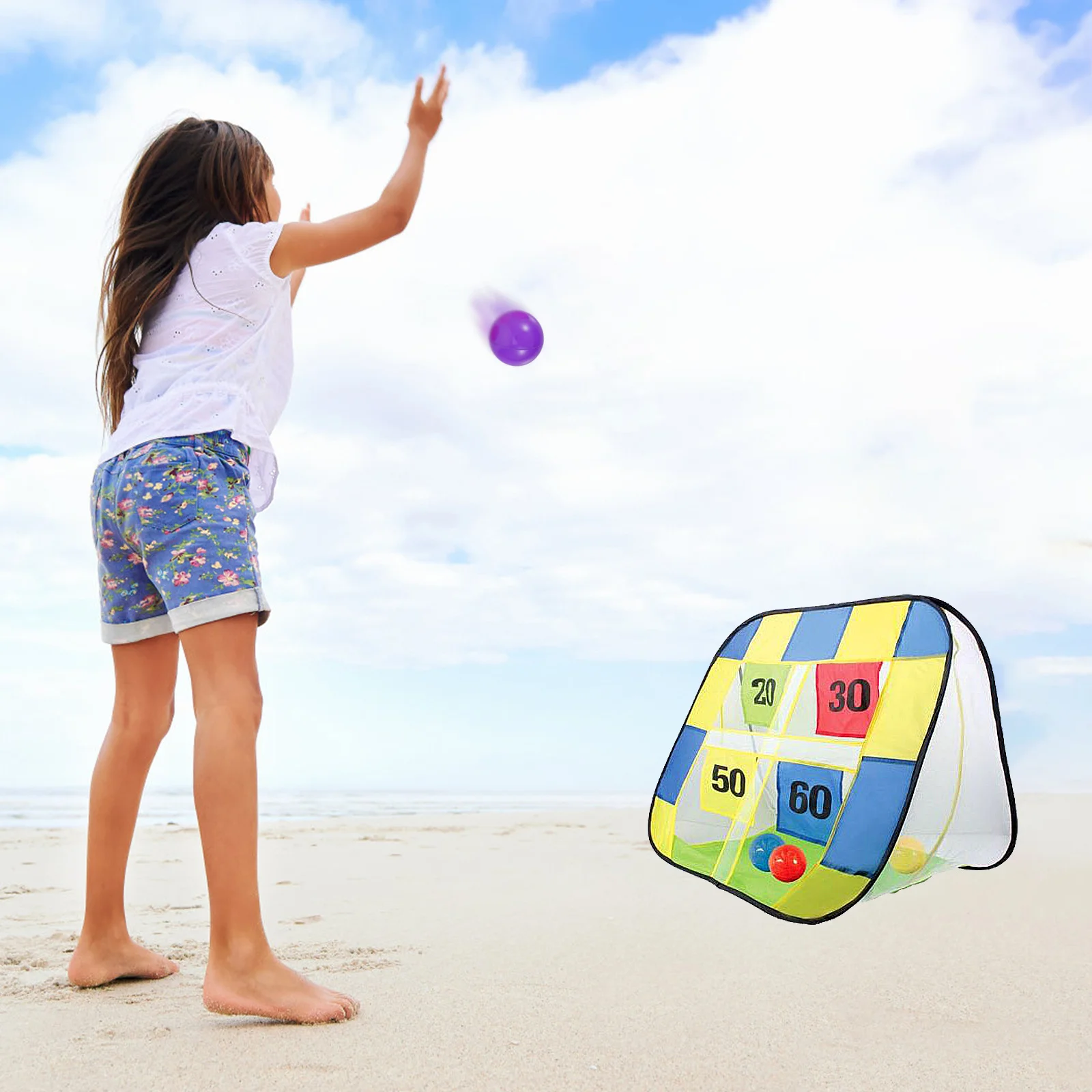 1 Satz Fußball-Schießzelt mit 4 Bällen, faltbares Fußball-Spielzelt für Kinder, tragbare Kinder im Freien für Camping, Strand, Hof