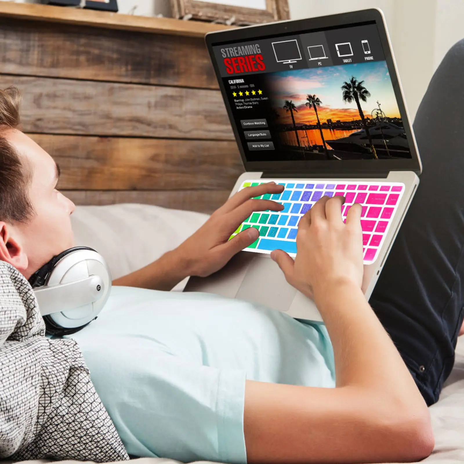 غطاء لوحة المفاتيح من السيليكون مقاوم للماء والغبار للوحة مفاتيح الكمبيوتر المحمول 14-Bf، طبقة ملونة ناعمة الملمس قابلة لإعادة الاستخدام #4