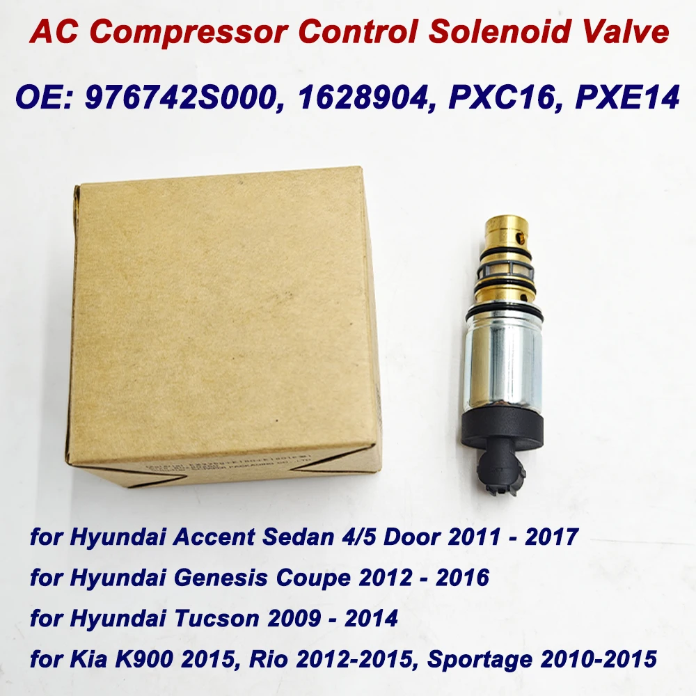 New A/C Compressor Electric Control Valve Solenoid OE PXE14 PXE16 976742S000 97674 2S000 For 2009 - 2017 Opel Hyundai Kia K2 RIO