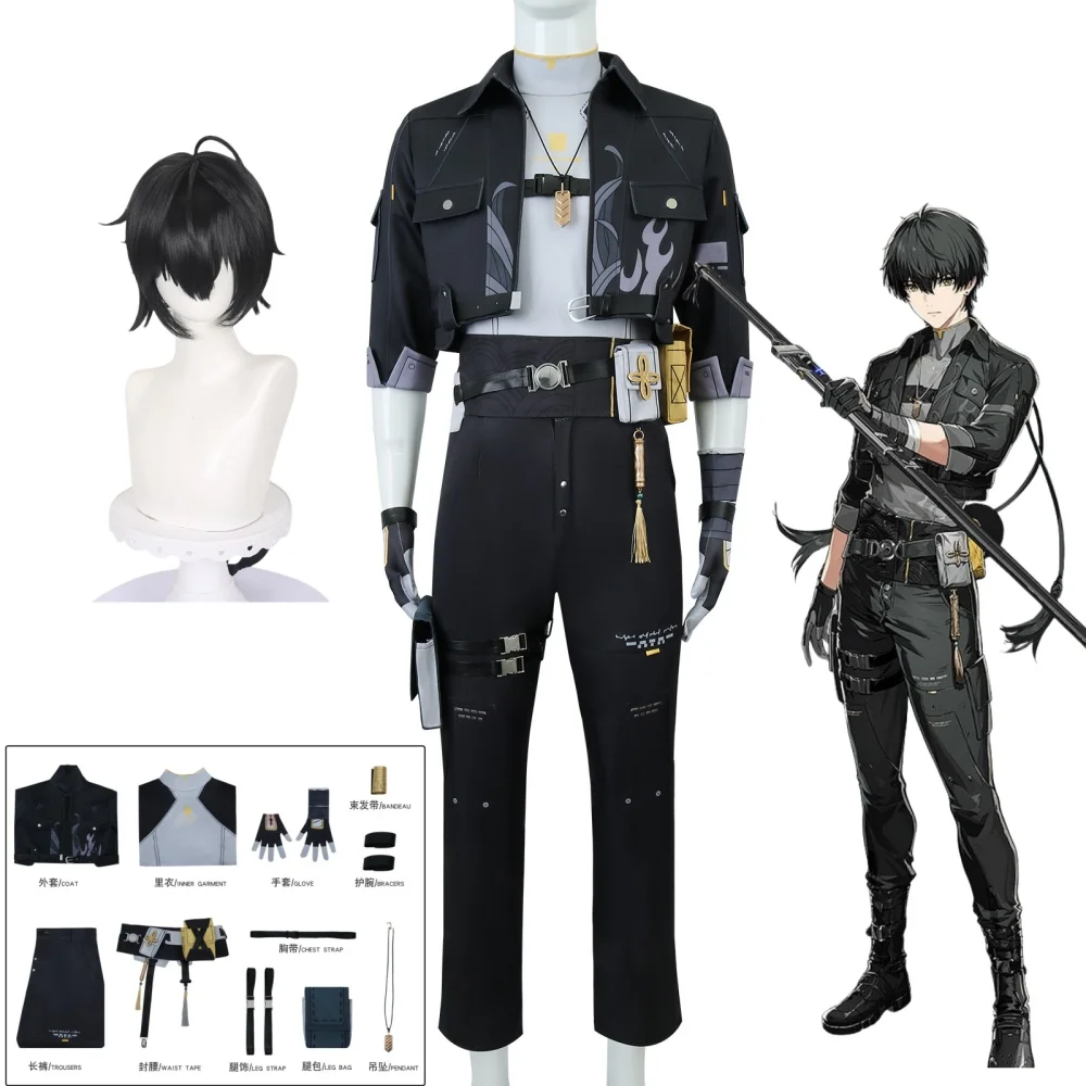 

Game Wuthering Waves Rover Cosplay Costume Wig Rover Male Cosplay Outfit Wig Halloween Carnival Uniform Christmas Party Suit