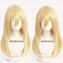 Anime Historia Reiss Cosplay Wig Krista Lenz Gold Yellow Heat Resistant Synthetic Hair Wigs + Wig Cap