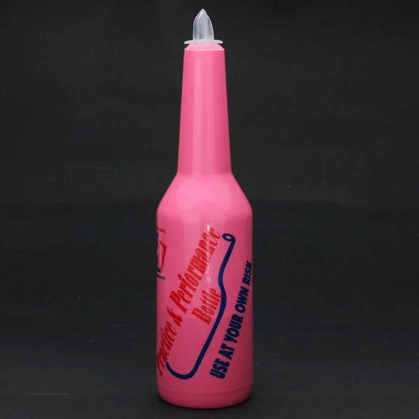 Flair Bartender Bartending Practice Bar Pub Bottle Wine Cocktail Shaker - Pink