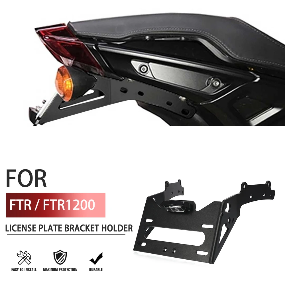 

For Indian FTR1200 FTR 1200 2019 2020 2021 2022 2023 2024 New License Plate Holder Bracket Rear Tail Tidy Fender Eliminator Kit