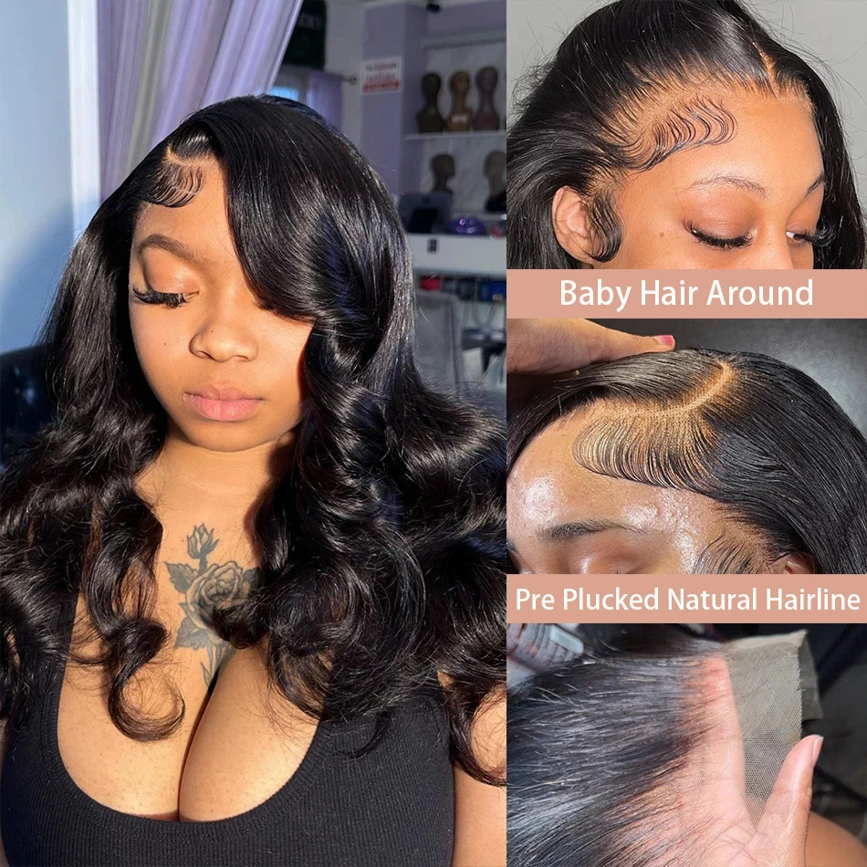 230% Плотность 13x4 Короткие вьющиеся боб Объемная волна Кружевные фронтальные парики Закрытие 4x4 Прозрачный парик фронта шнурка Бразильские 100% человеческие волосы