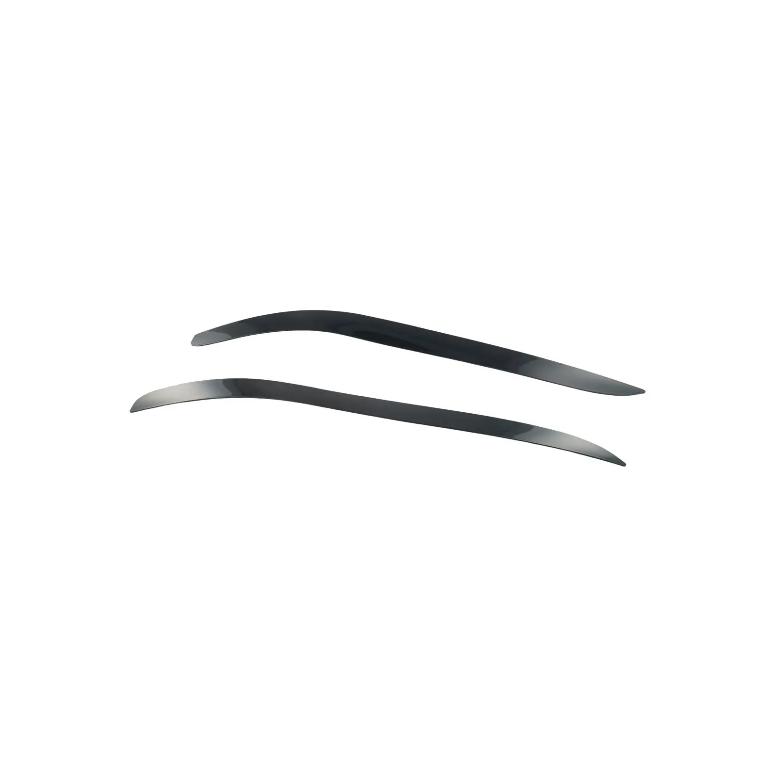 Brand New High Grade High Quality Practical To Use Headlight Eyebrow 2x Front Gloss Black Right Eyelid Cover Trim