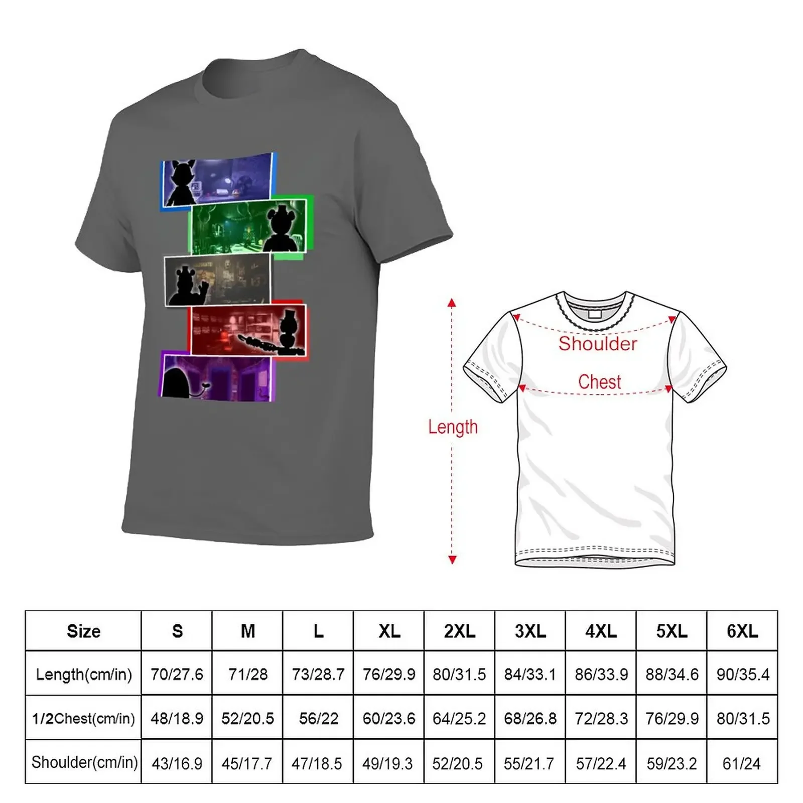 Fazbear Fanverse - Group T-Shirt shirts graphic tee designer shirts t shirts for men pack