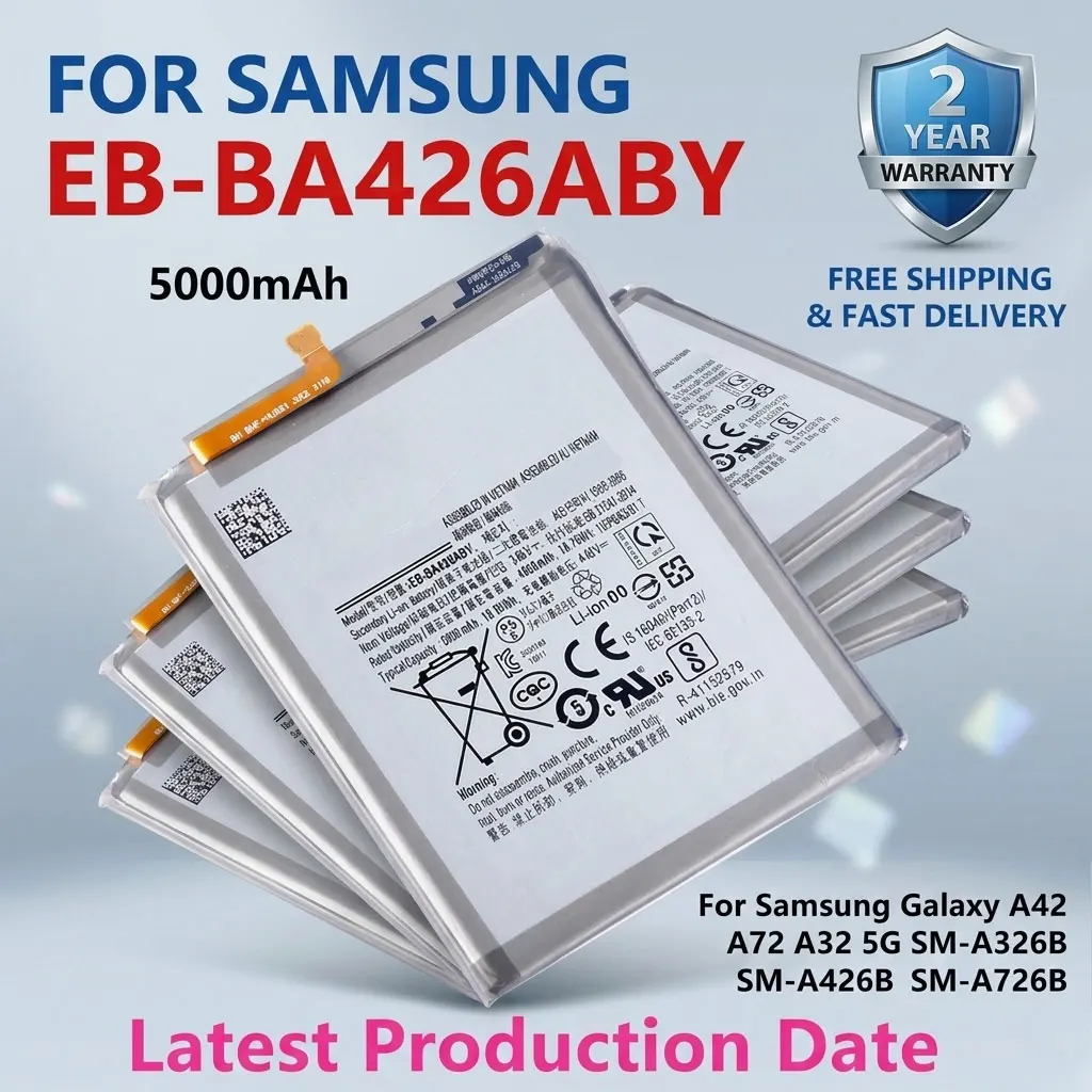 

High Quality 5000mAh EB-BA426ABY Battery For Samsung Galaxy A32 A42 A72 5G Phone Replacement Battery