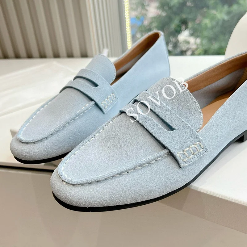 Women's Retro Versatile Loafers Round Toe Shallow Mouth Flat Shoes Spring Autumn Casual Walking Shoes Office shoes Driving Shoes