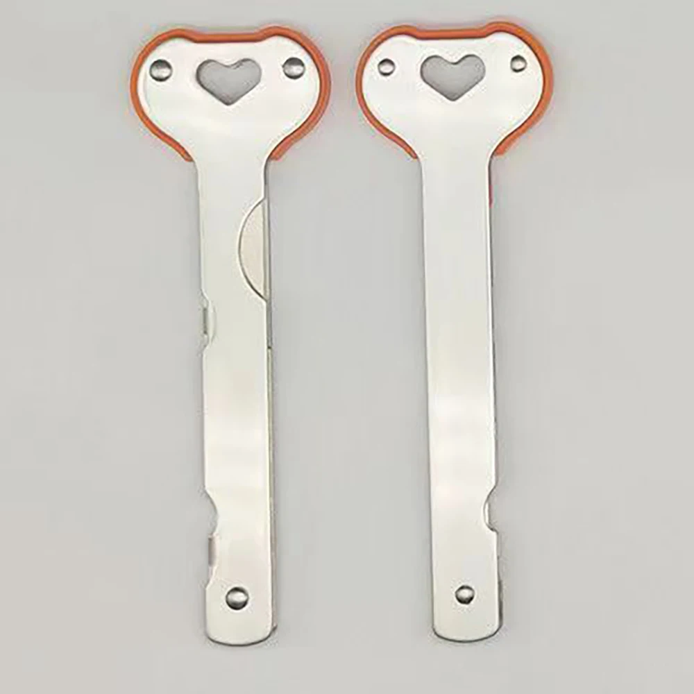 JMCKJ Stainless Steel Folding Flat Key Blank Fingerprint Lock Key Blank Long Folding Fingerprint Key Blank Light Plate 10PCS/LOT