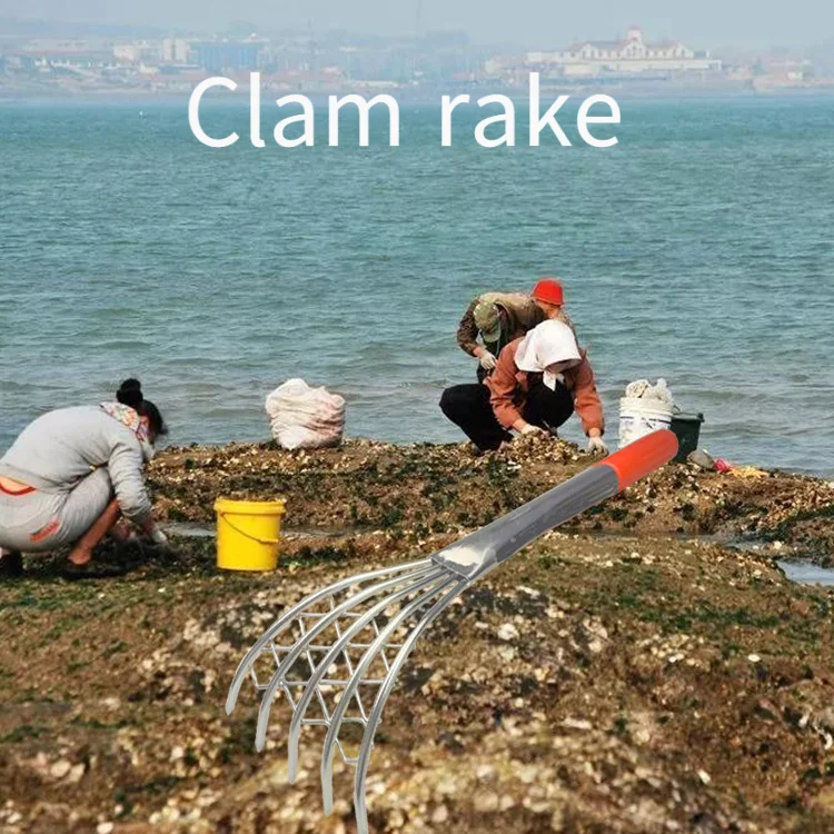 Beachside Fishing Tools Kit with Clam Rake and Oyster Rake Perfect for Gathering Seafood On The Sand or By The River