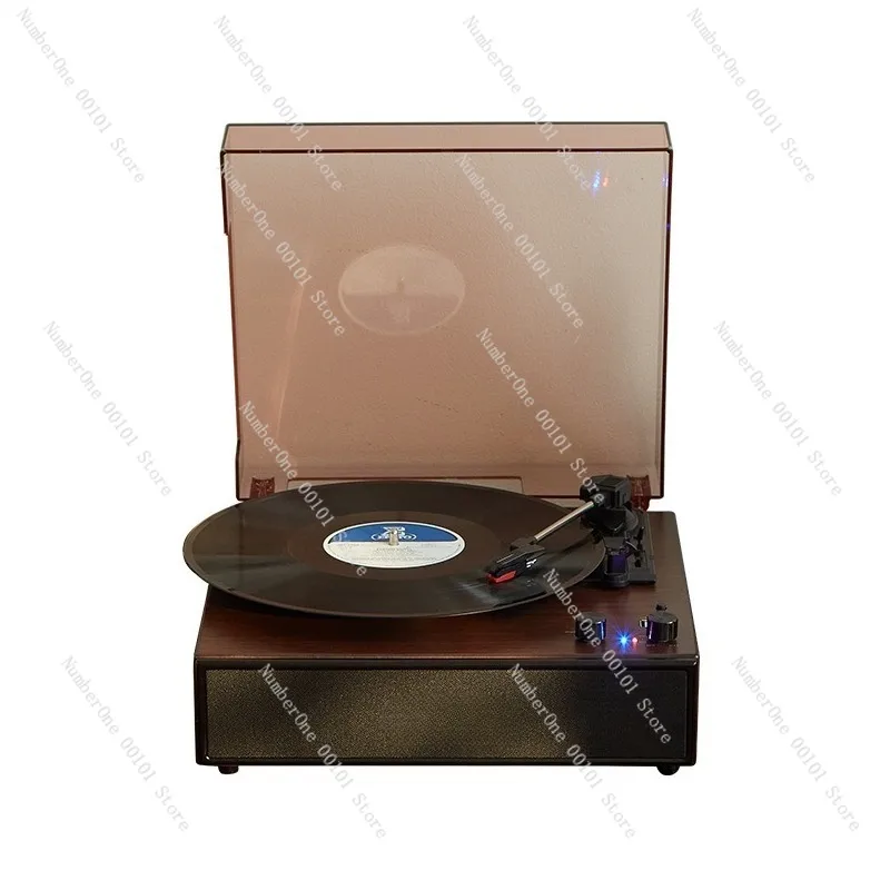 Vintage Portable Vinyl Record Player Gift Retro Turntable Phonograph Bluetooth Speaker All in One Home Living Room Audio System