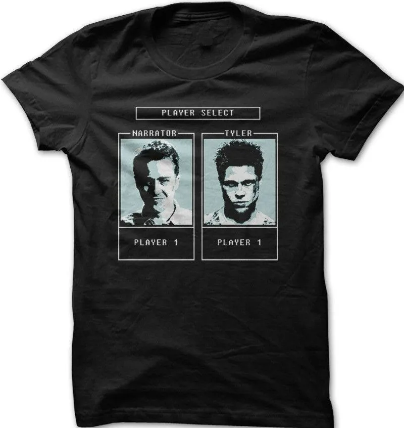 Funny Fight Club Tyler Durden Character Selection T-Shirt. Summer Cotton O-Neck Short Sleeve Men's T Shirt New Size S-3XL