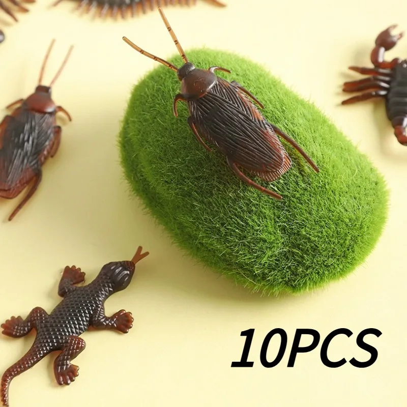 

10 шт., пластиковые моделирующие тараканы, трюки, розыгрыши, игрушки, реалистичные страшные насекомые, поддельные скорпионы, змея, Хэллоуин, розыгрыш, игрушка, реквизит