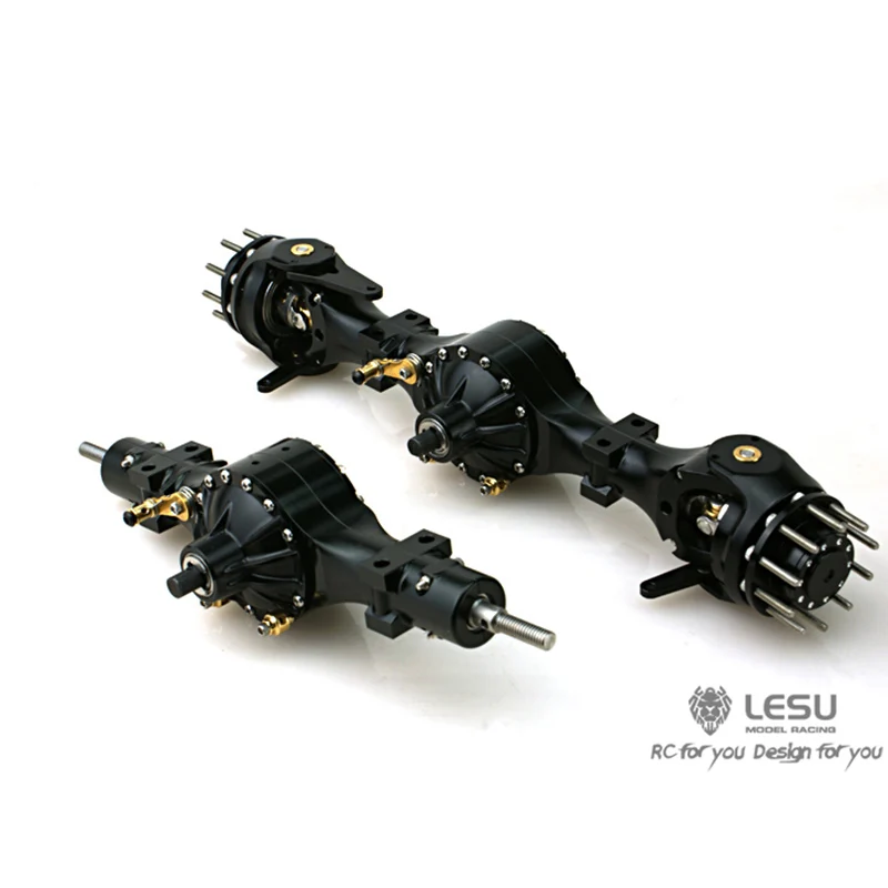 LESU Front Diff Lock Rear Axle 1/14 RC 4X4Tractor Truck Q9114 Tamiyay Outdoor Toys TH02060