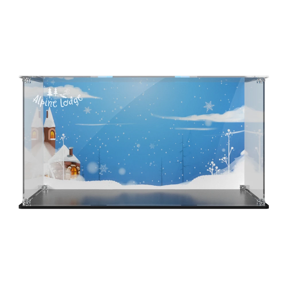 Acrylic Display Box for Lego 10325 Alpine Lodge Dustproof Clear Display Case (Toy Bricks Set not Included）