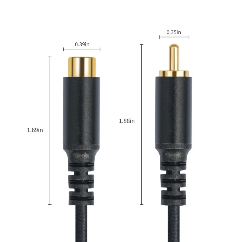 Przedłużacz 1.8M/3 metry/6m RCA męski do żeńskiego kabel AV Audio RCA przewód ze stopu aluminium do głośnika Subwoofer/Audio