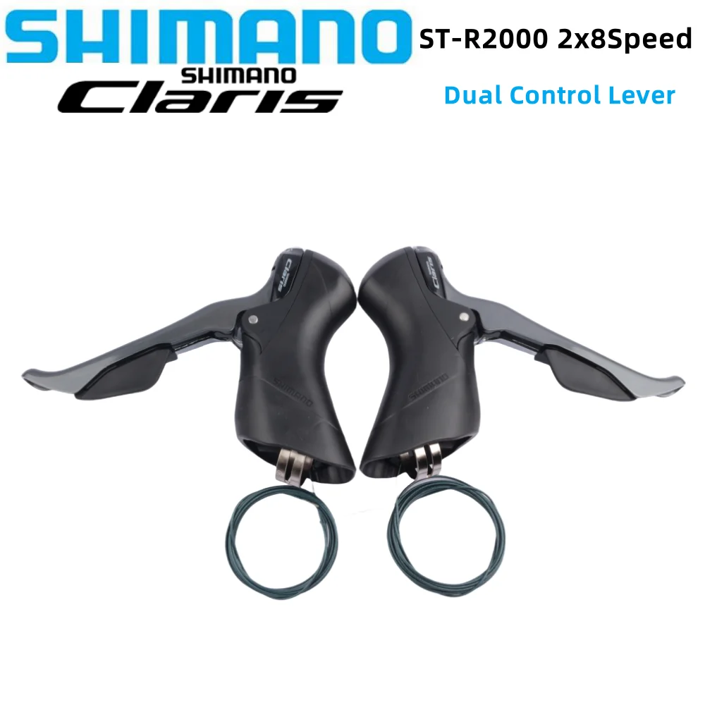 SHIMANO CLARIS ST-R2000 Shifter Dual Control Lever 2x8 Speed R2000 Mechanical For Road Bike Parts Bicycle Accessories Original