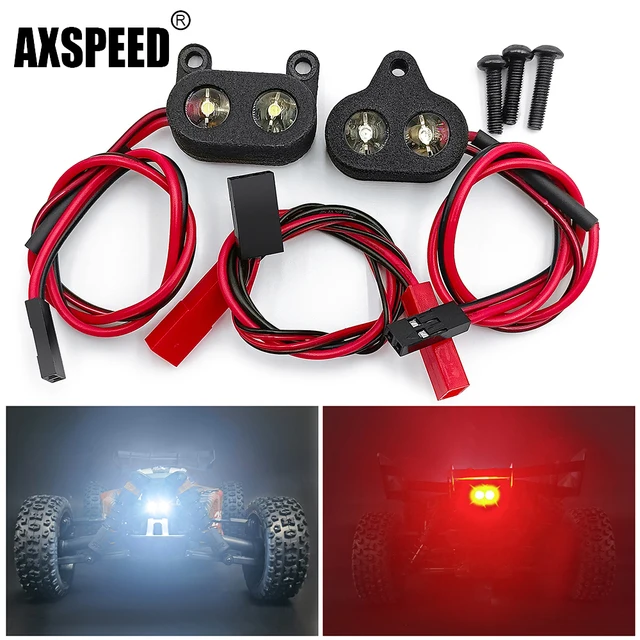 AXSPEED Symulacja Reflektorów i Tylnych Świateł LED do TYPHON 3S BLX TLR 1/8 BUGGY RC Samochód Terenowy Ciężarówka Model Części