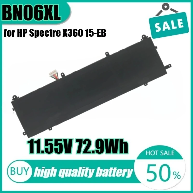 

Новый высококачественный аккумулятор для ноутбука BN06XL 11,55 В 72,9 Втч для HP Spectre X360 15-EB Convertible Series L68235-1C1 HSTNN-IB9A
