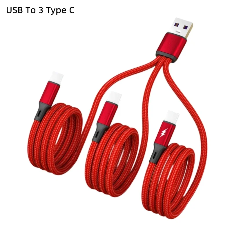 3 in 1 USB Splitter Cable USB to Type C Micro USB Multipurpose Cord USB Extension Charging Cable For Cell Phones Tablets