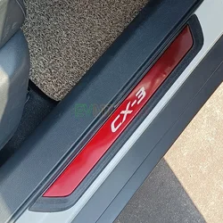For Mazda CX-3 CX3 Accessory 2017-2022 2023 2024 Stainless Car Door Sill Scuff Plate Kick Entry Guard Pedal Protector Cover Trim