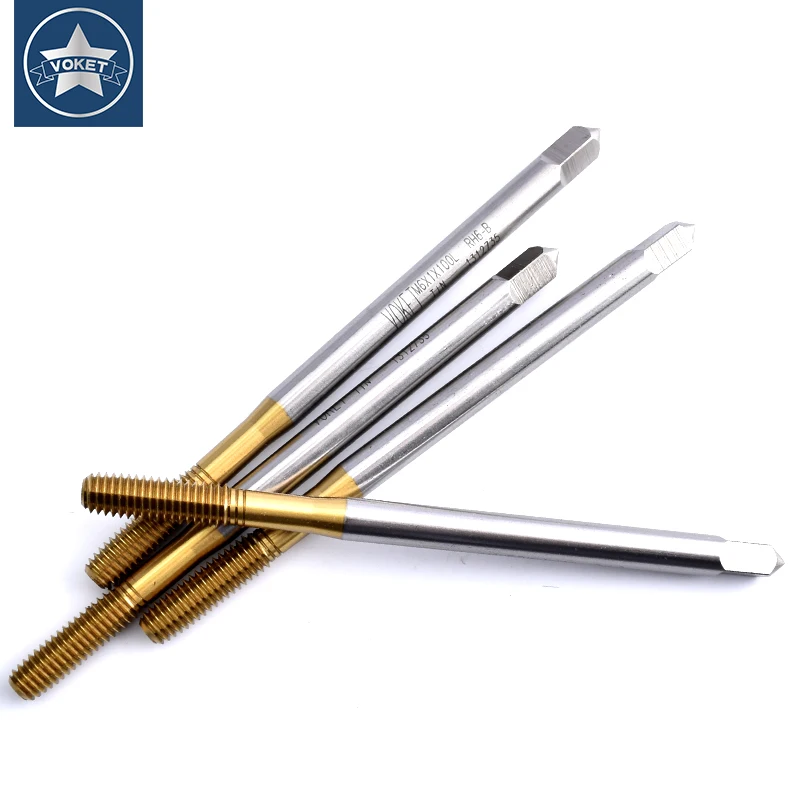 HSSE-M42 JIS Standard Long Shank 100MM With Tin Forming Tap M1.6 M2 M2.5 M2.6 M3 M3.5 M4 M5 M6 M8 M10 M12 Machine Thread Taps