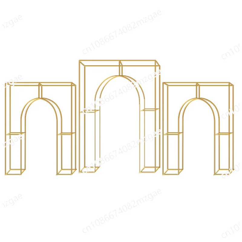 

Свадебная кованая железная геометрическая арка, свадебный экран, украшение для сцены, свадебная подставка для цветов, золотой квадратный фон, орнамент