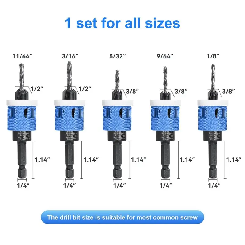 木材用カウンターシンクドリルビットセット-カウンターシンクドリルビットセット-木材用カウンターシンクドリルビットセット