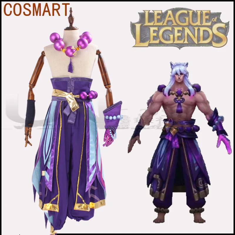 COSMART Game LOL The Boss Sett Cosplay Costume Sett Spirit Blossom Cosplay Halloween Uniform Men Carnival Party Outfits