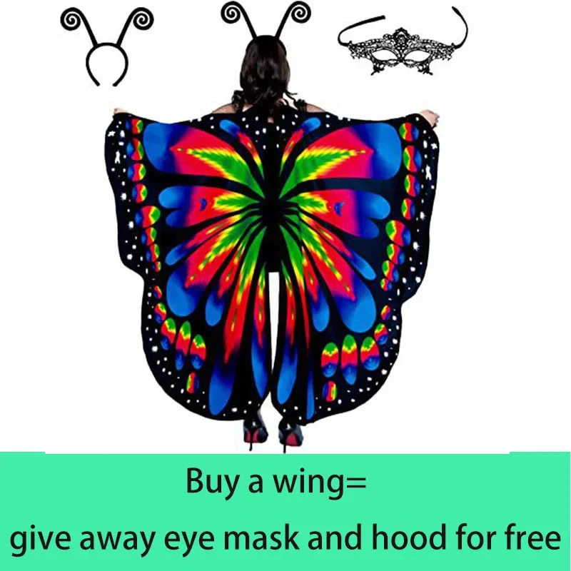 

Hot selling new 015butterfly cape cape Halloween gradient colorful belly dance decoration rotating butterfly wings