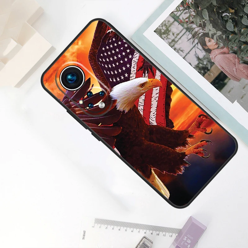 حافظة نسر العلم الأمريكي لهاتف Honor Magic 7 Lite 5 6 Pro لهاتف Honor X9a X9b X9c X8a X8b X9 200 400 50 70 90 #5