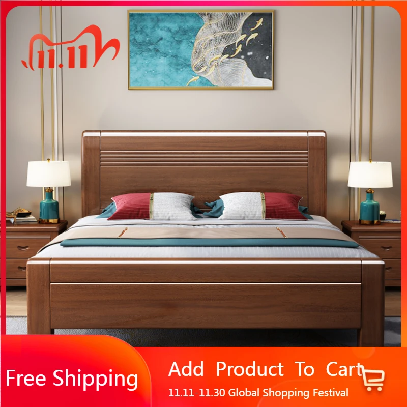 Cama europea de belleza, cama doble de diseño moderno, almacenamiento, cama de madera, Castillo sexual para dormir de princesa, Letto Matrimoniale, muebles de moda