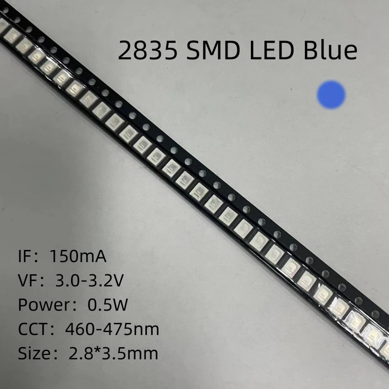 0.5W 2835 SMD LED Blue 2.8*3.5mm High brightness High quality lamp beads