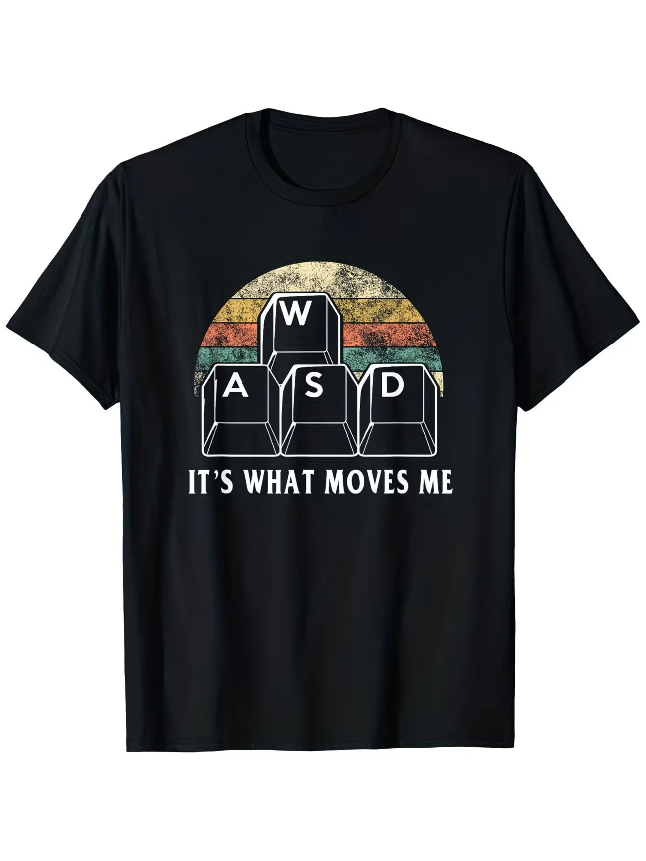 Men's Vintage WASD It's What Moves Me Graphic T Shirt Women Cotton Tee Summer Oversized Streetwear Trendy Top Harajuku O-Neck