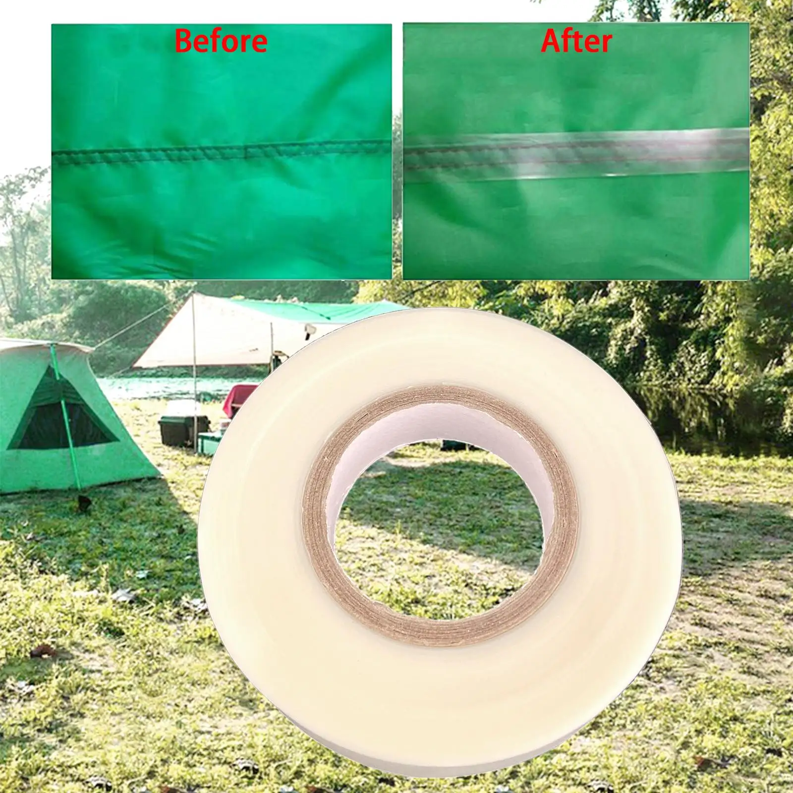 Adhesive Seam Sealing Tape Clear Hot Melt PU Coated Fabrics Sealant Tape for Awnings Patchwork Outdoor Gear Tent Uniforms