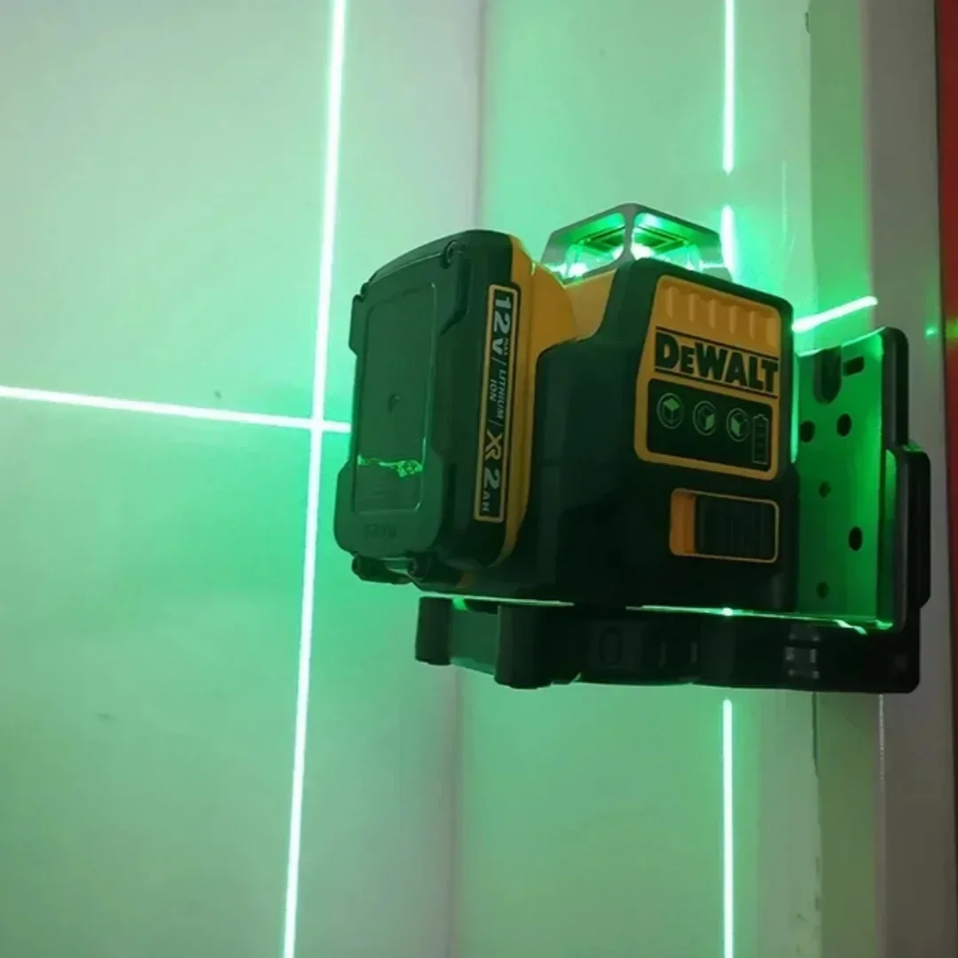 Dewalt DW089LG 12v 12 Line Laser Level Unit 3 Sides*360 Degree Vertical Self Levelling Green Professional Laser Level ﻿