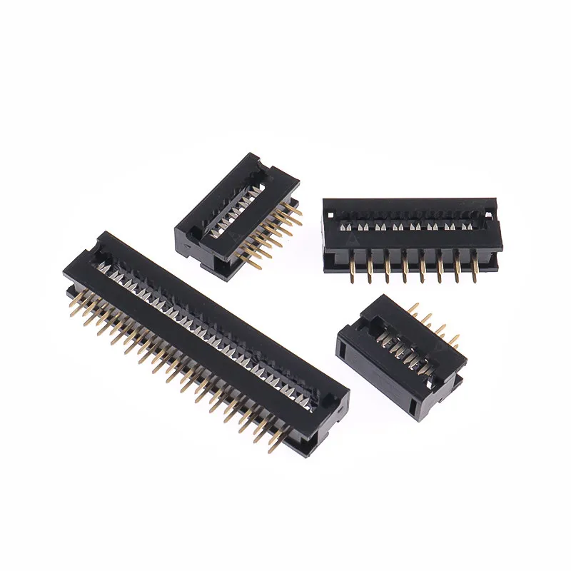 2.54MM spacing FD Crimping head solder plate gray wire plug connector 8P/10P/14P/16P/20P/26P/40P/50P wiring terminal