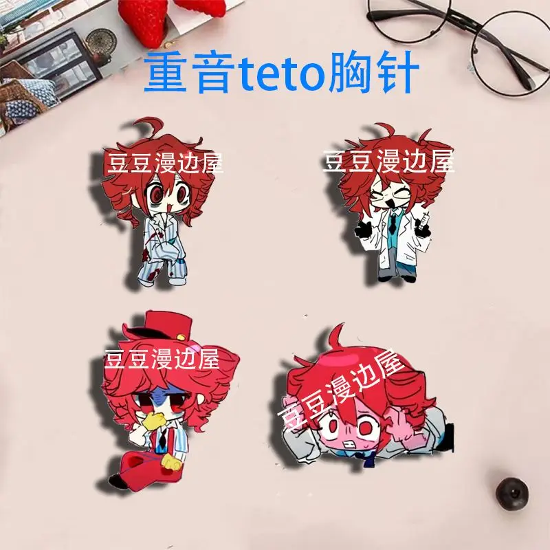 

4 шт., значок аниме KasaneTeto, брошь, булавки, украшение «сделай сам», костюмы для рюкзака, аксессуары для одежды, школьная сумка, кулон, подарок на день рождения