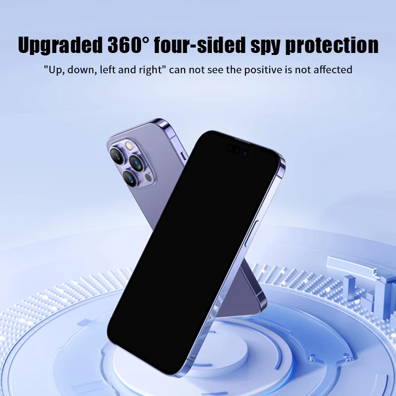 2pcs Anti Peeping screen protector for iphone 15 pro max 14 Plus 13 12 mini 11 X XS XR Privacy Tempered Glass protective film image 5