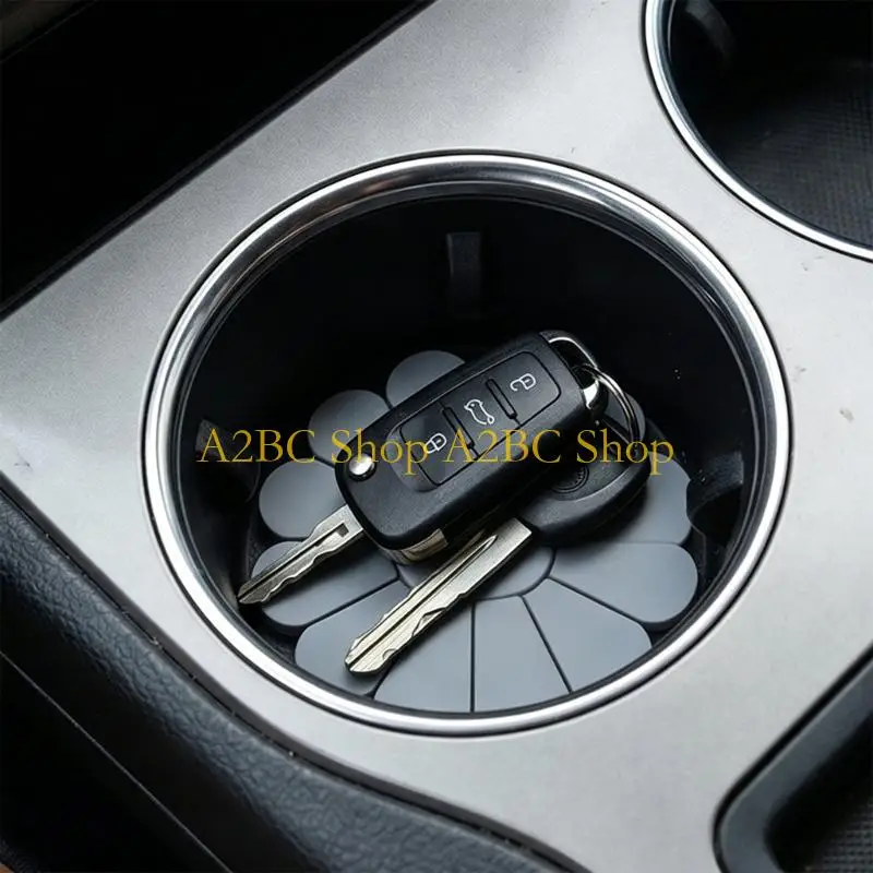 A2BC Practical PVC Drink Coasters Inserts For Car Daily Commute Long Lasting Use 4pcs